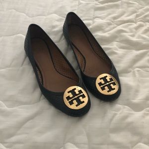 Tory Burch navy blue flats